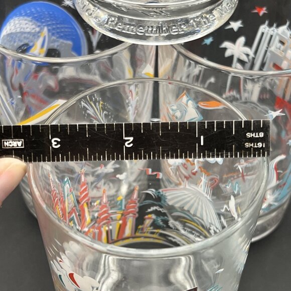 Vtg WALT DISNEY 25th Anniversary Glasses Set of 4 McDonald's Disneyana Tumblers - Picture 14 of 15